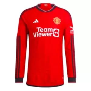 2023-2024 Man Utd Authentic Long Sleeve Home Shirt