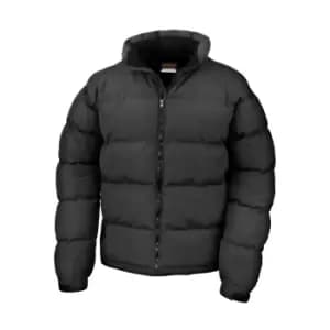 Result Mens Holkham Down Feel Water Repellent Jacket (2XL) (Black)