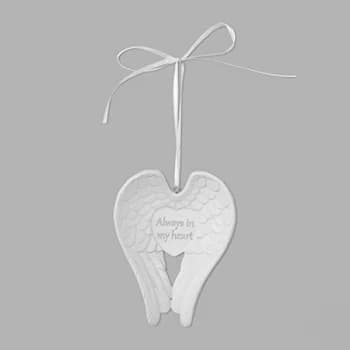 Thoughts of You Hanging Resin Wings Plaque - In My Heart