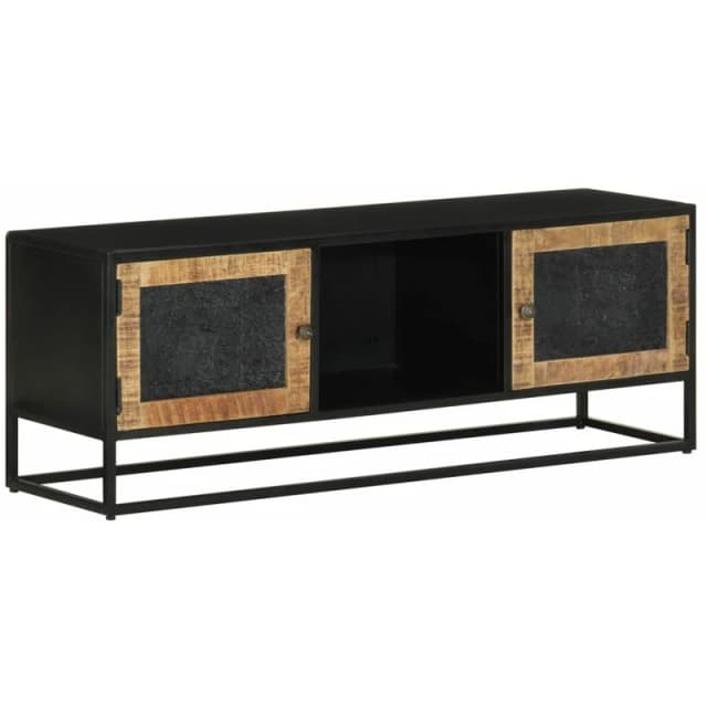 VIDAXL Vidaxl - tv Cabinet 110x30x40cm Solid Wood Mango and Iron 8720845885557