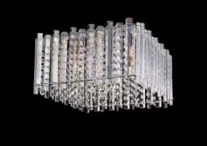 Clara 4 Light Flush Ceiling Light Chrome Crystal