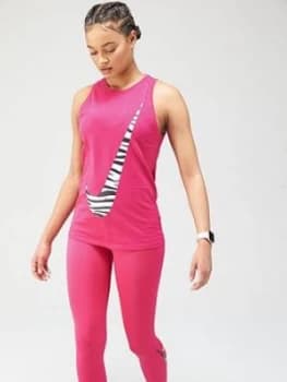 Nike Training Dri-FIT Cotton Icon Clash Dry Tank Top - Pink Size M Women