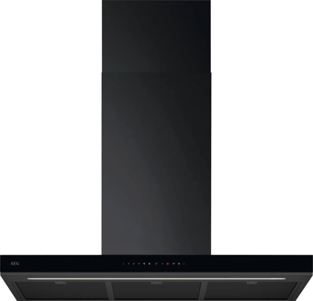 AEG 8000 AuroraTech GB87D91CB 90cm Chimney Cooker Hood - Black Gloss