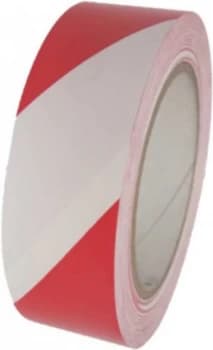 Hazard Tape Red/White 50mm x 33M