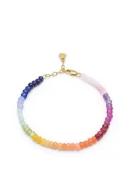 Rachel Jackson Rainbow Sunset Gemstone Gold Bracelet, Rainbow, Women
