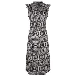 James Lakeland Black Tribal Sleeveless Dress - 8