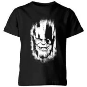 Marvel Avengers Infinity War Thanos Face Kids T-Shirt - Black - 11-12 Years