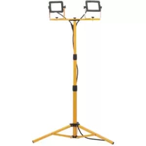 Zinc TWIN LED Work Light 40W with Tripod Daylight Yellow/Black