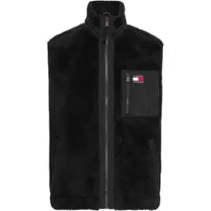 Tommy Jeans Tjm Mix Media Sherpa Vest - Black
