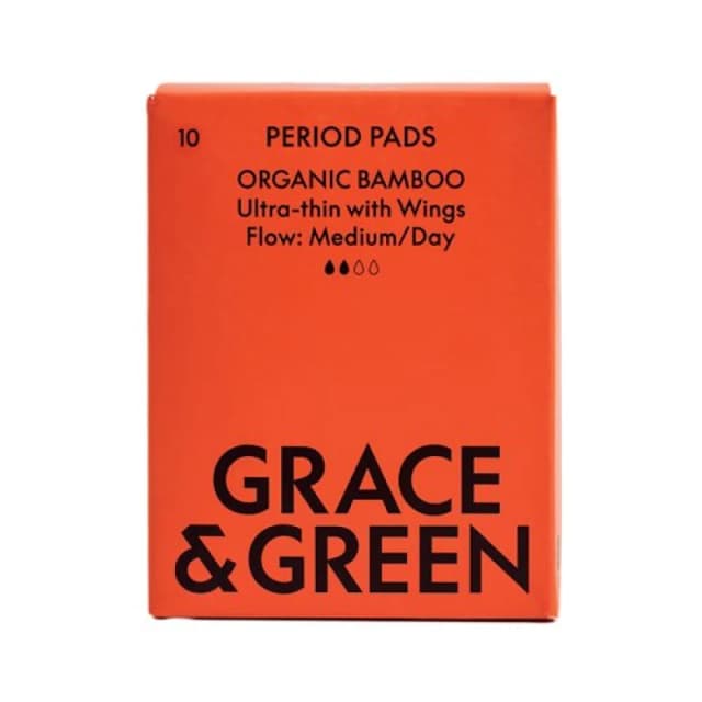 Grace and Green Organic Bamboo Day Pads (10 Pack) GG_BAM_DAY_04