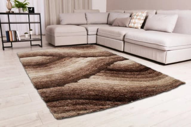 Ds Living Ultra Plush Wave Mocha Rug