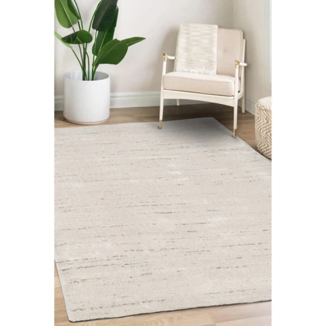 Homemaker Pure Soft Microfibre Textured Rug Natural 160X230 WB77902