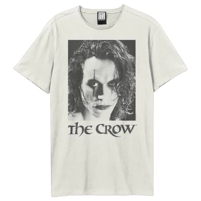 Amplified Amplified Men Draven The Crow T-Shirt in White Size: 3X-Large White XXXL Male 5063806407676