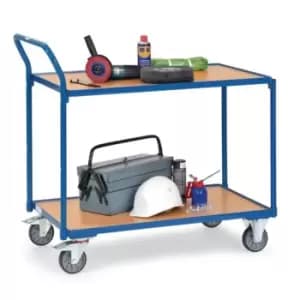 Slingsby Table Top Cart, 850 x 500MM With 2 Shelves & Angled Handles