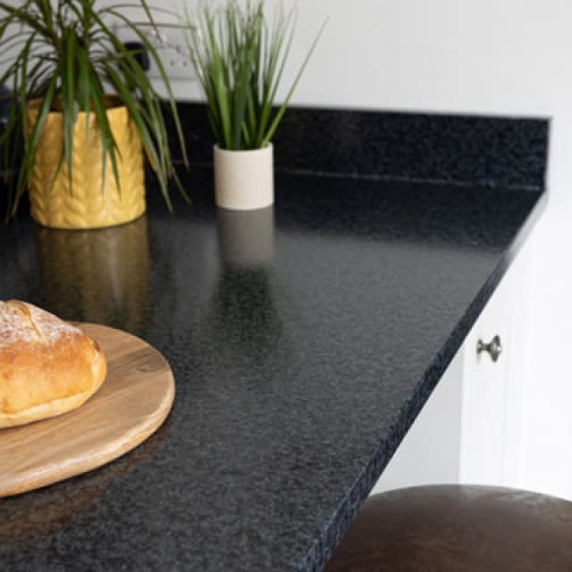 D-C-Fix Granite Black Self Adhesive Vinyl Wrap Film For Kitchen Worktops And Furniture 2M(L) 67.5Cm(W)