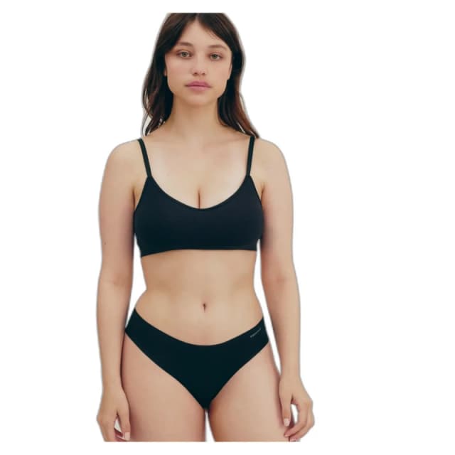 Organic Basics Womens panties Organic Basics Naked Rib Brief Noir Female S