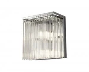 Wall Lamp 3 Light Polished Chrome, Clear Glass
