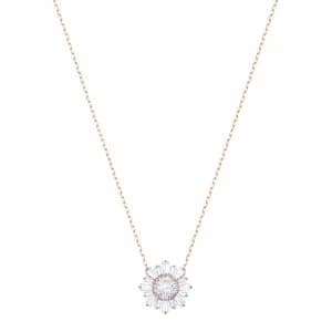 Swarovski Sunshine Rose-Gold Plated White Necklace Jewellery