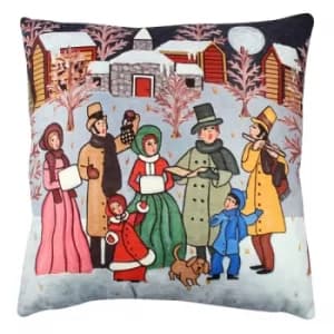 A11929 Multicolor Cushion Christmas Scene 4