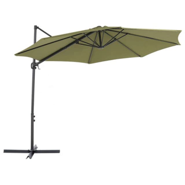 Beliani Cantilever Parasol 295cm Savona Ii Olive Green