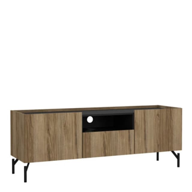 Furniture To Go Kendall Tv-Unit With 2 Doors + 1 Drawer Oak And Black