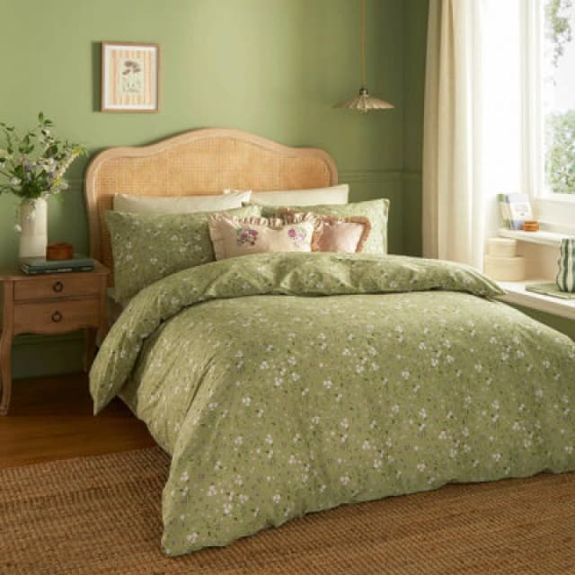 Wylder Bronte Floral Duvet Set, Single, Green