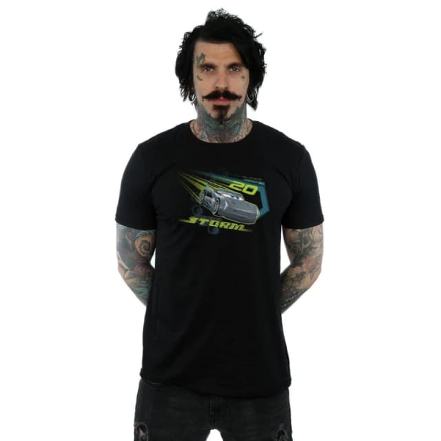 Disney Men Cars Jackson Storm T-Shirt in Black Size: Small Black S Male 5057245921756