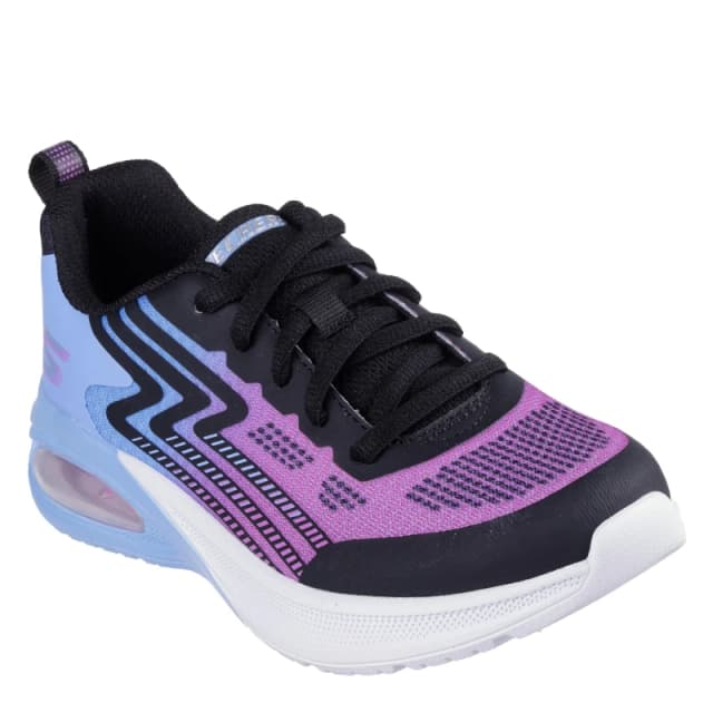 Skechers Lace Up Ombre Sneaker W Midsole Pai Runners Girls Black/Pink female 3 (36)