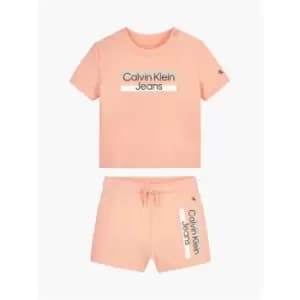 Calvin Klein Jeans Hero Logo T-Shirt Shorts Set - Pink