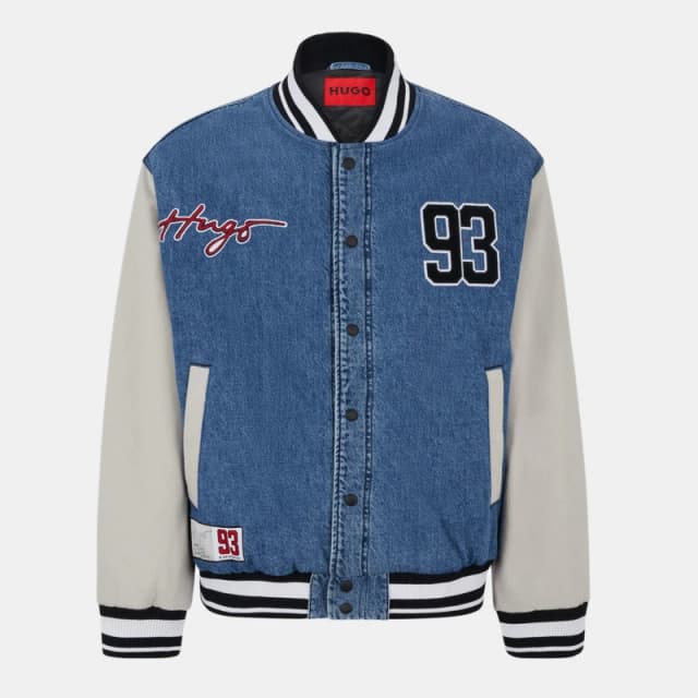 Hugo Mens Denim Jacket Bright Blue male S