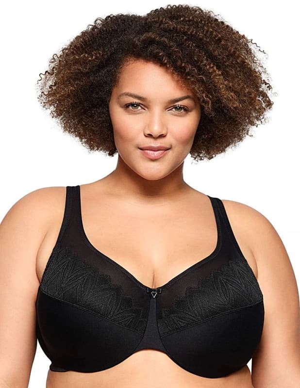 Glamorise Glamorise 9003 Wonder Wire Bra Black - Glamorise - Size: 36F Black Female 36F FE52635