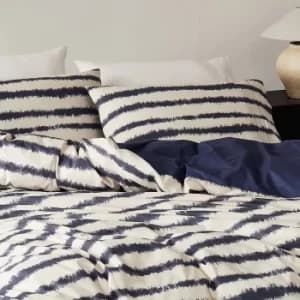 Himeya Blackwork Kingsize Duvet Cover, Indigo