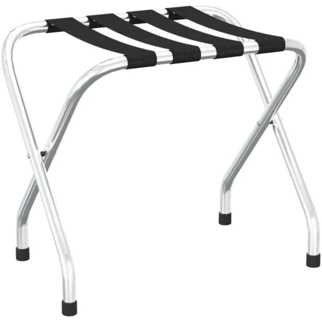 VIDAXL Luggage Rack Black and Silver 56x40x49cm vidaXL 8720845524562