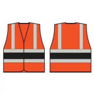 Orange Wceng Vest with Black Band - Medium