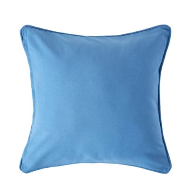Homescapes Cotton Plain Air Force Blue Cushion Cover, 45 X 45 Cm