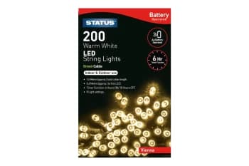 Status Vienna 200 LED String Lights - Warm White, 16.3m