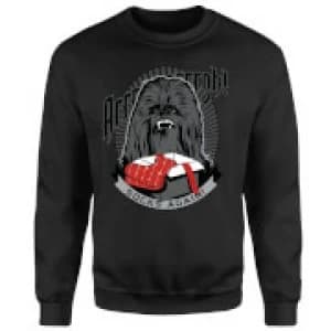 Star Wars Chewbacca Arrrrgh Socks Again Black Christmas Sweatshirt - S - Black