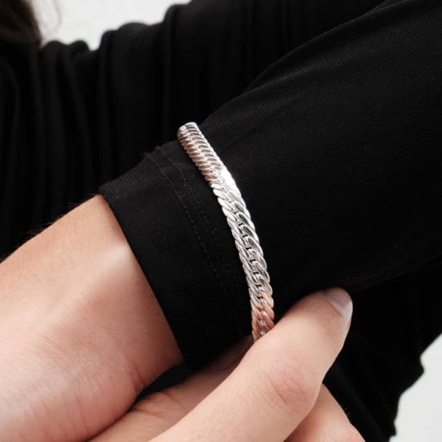 Jon Richard Silver Plated Herringbone Chain Bracelet Jewellery Sets One Size Silver 40633711000