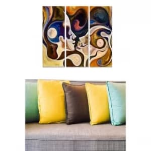 MDF1302494941 Multicolor Decorative MDF Painting (3 Pieces)