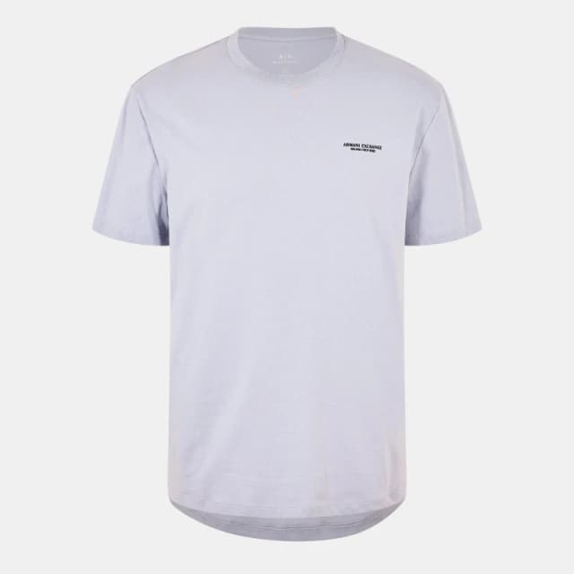 Armani Exchange T91 Logo T Shirt LilacGray UA047 male XS