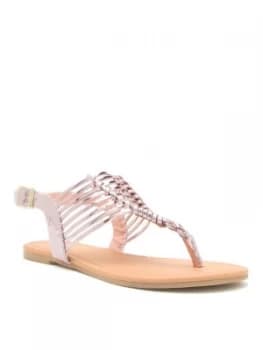 Qupid Archer 480 Flat Sandal Pink