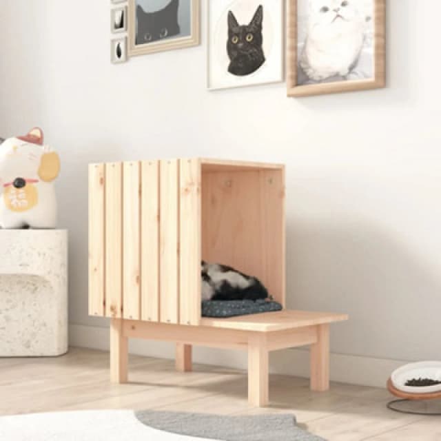 VIDAXL Cat House 60x36x60cm Solid Wood Pine Vidaxl 8720287209492