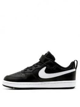 Nike Court Borough Low 2 Childrens Trainer - Black/White