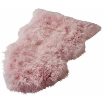 Blush Pink Sheepskin Rug in size XXL - 60 x 110-120cm