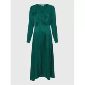 Tommy Hilfiger Vis Jacquard Wrap Midi Dress - Green