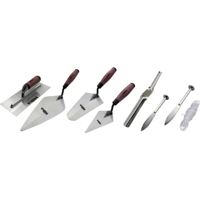 Hilka Trowel set 6PC soft grip brick plastering builder pointing 66416006 - Hilka HIL66416006