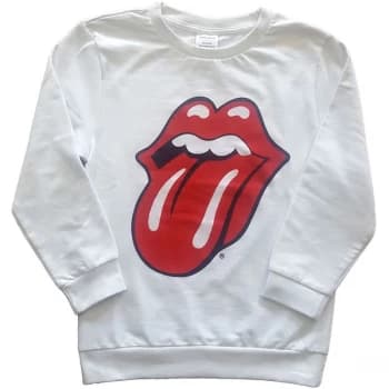 Rolling Stones - The - Classic Tongue Kids 11 - 12 Years Sweatshirt - White