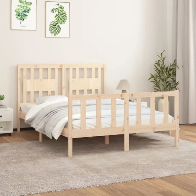 VIDAXL Bed Frame without Mattress Solid Wood Pine 120x200cm Vidaxl 3188161
