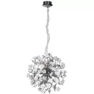 Linea Verdace Rosaluci Pendant Ceiling Light Chrome White