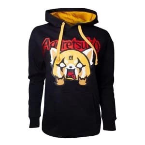 Aggretsuko - Retsuko Rage Embroidered Womens Medium Hoodie - Black